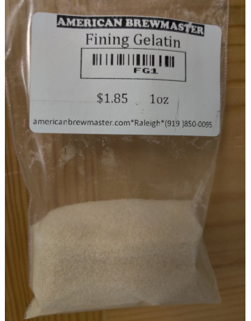 Fining Gelatin                 1 oz in Additives
