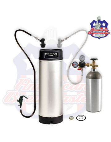Homebrew Kegging Kit With Squeeze Faucet - Shippable for Kegging Kits by American Brewmaster Homebrew Supplies Homebrew Kegging Kit With Squeeze Faucet - Shippable in Kegging Kits